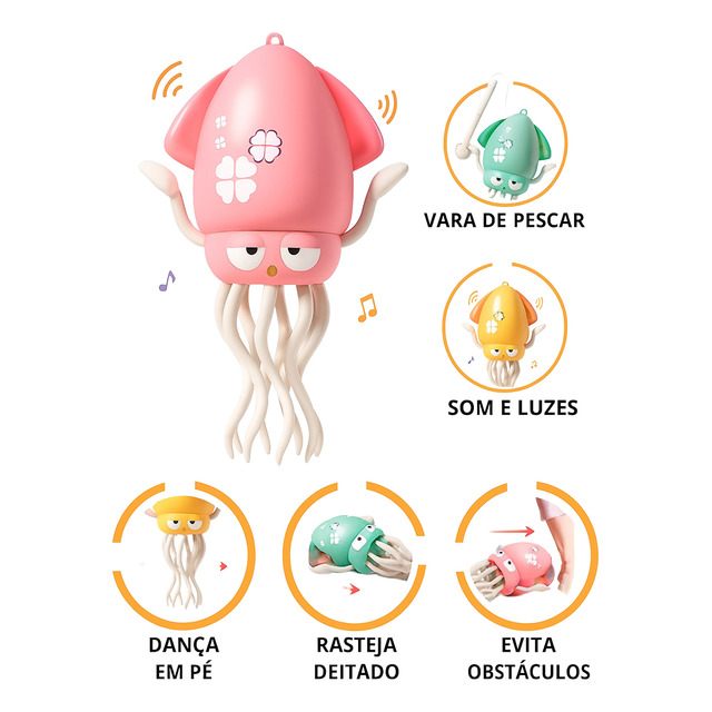 Brinquedo Polvo Fujão Giratório Sensorial