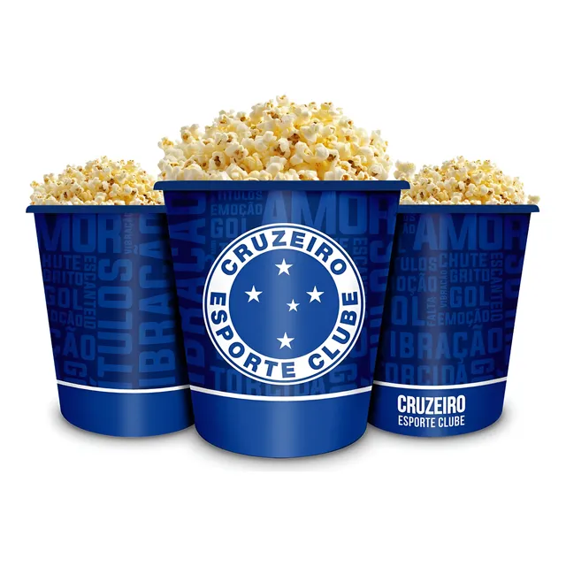 Balde Pipoca Cruzeiro Torcedor Filmes Seriado Jogos Oficial