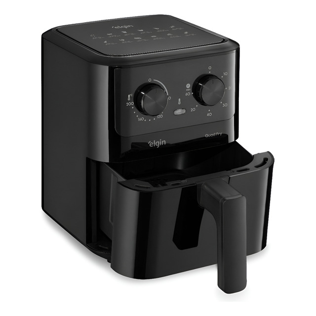 Fritadeira Elétrica Air Fryer Quad Fry Elgin 4,2 L 1400w Preto