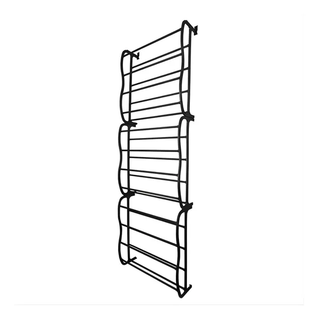 Sapateira Vertical De Parede E Porta Para 36 Pares - Preta