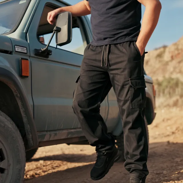 Calça Para Obra 06 Bolsos Brim Passante Cinto