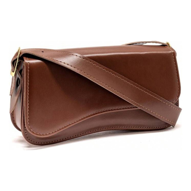 Bolsa Baguete Transversal De Ombro Elegante Minimalista Luxo