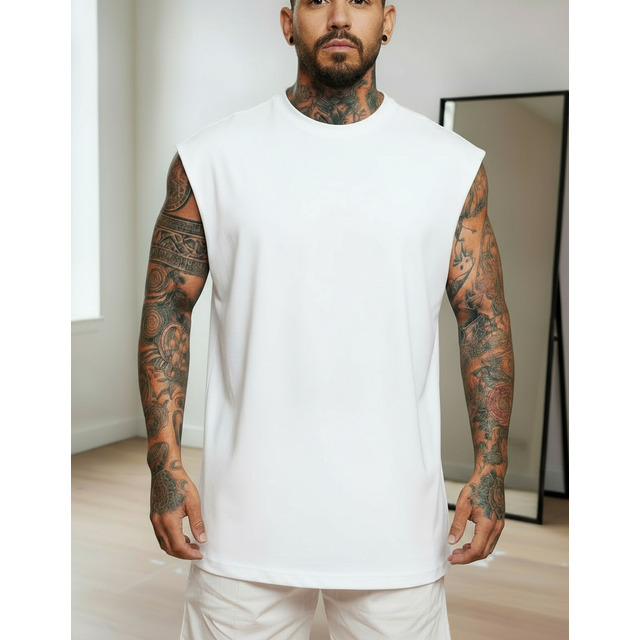 Regata Oversized Masculino Tamanho Grande Básica Lisa