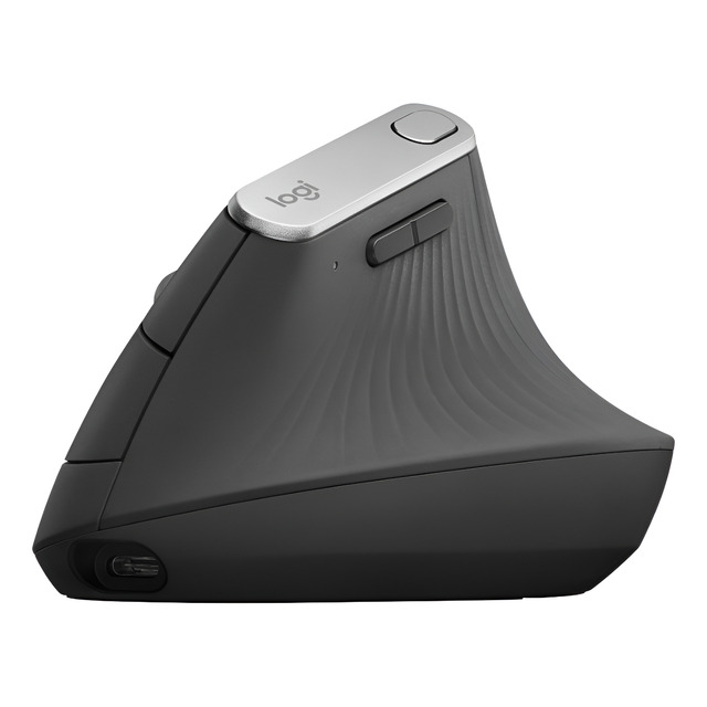 Mouse Sem Fio Logitech Mx Vertical Com Design Ergonômico Cinza