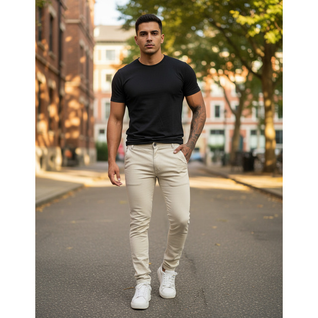 Calça Masculina Alfaiataria Social Com Lycra Premium Voker