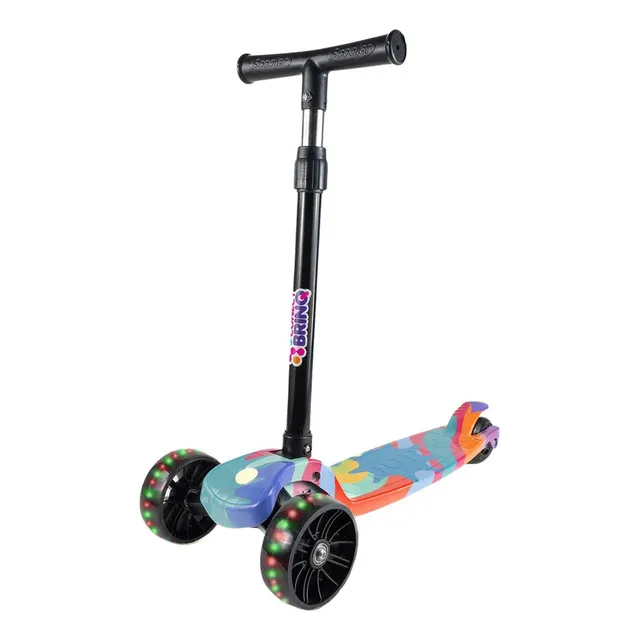 Patinete Infantil 3 Rodas Dobrável Com Led Conect Brinq BV0011