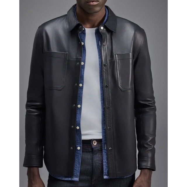 Jaqueta Reserva Overshirt Couro Owen