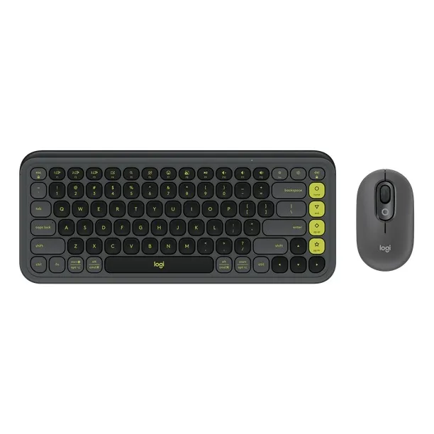 Combo Teclado E Mouse Sem Fio Logitech Pop Icon - Grafite