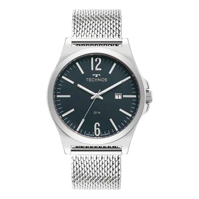 Relógio Technos Masculino Steel Prata