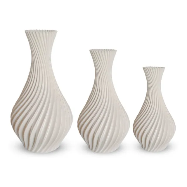 Vasos De Plantas Artificais Jarro Espiral Marx Greg 3D