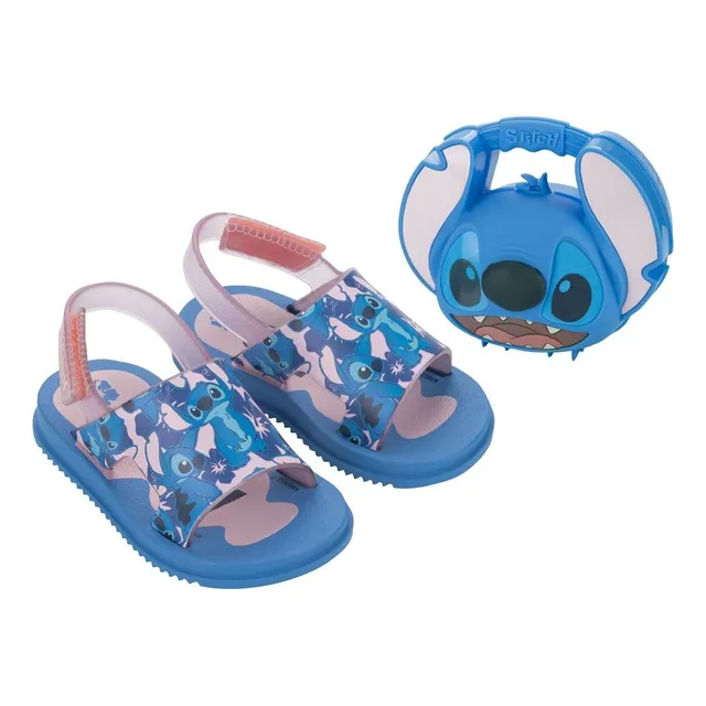 Kit Sandália Grendene Kids Stitch Hora Do Lanche + Lancheira