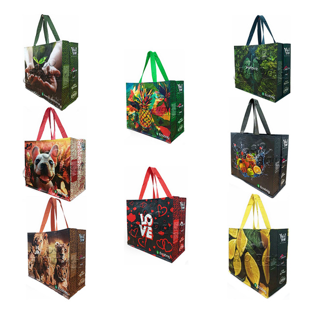 Kit 08 Sacolas Retornaveis Ecobag De Rafia - 35x40x18 8