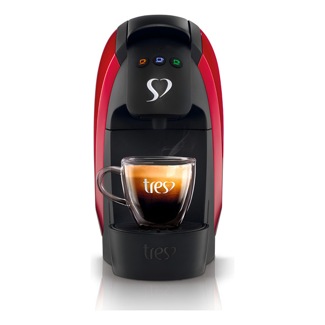 Cafeteira Espresso Luna Vermelha - TRES 3 Corações