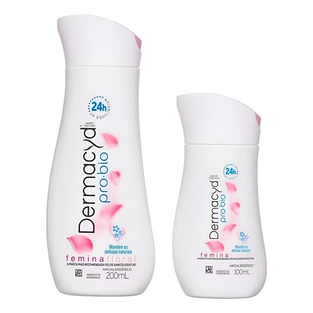 Sabonete Íntimo Dermacyd 2 Unidades 200ml + 100ml Regula Ph Femina Floral