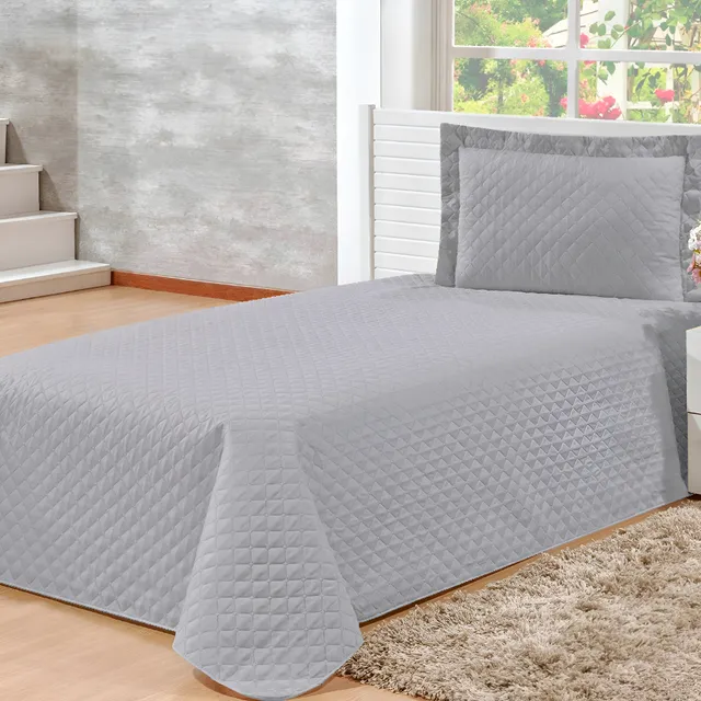 Kit Colcha Cama Box Veneza Solteiro Cobre Leito - 2 Peças