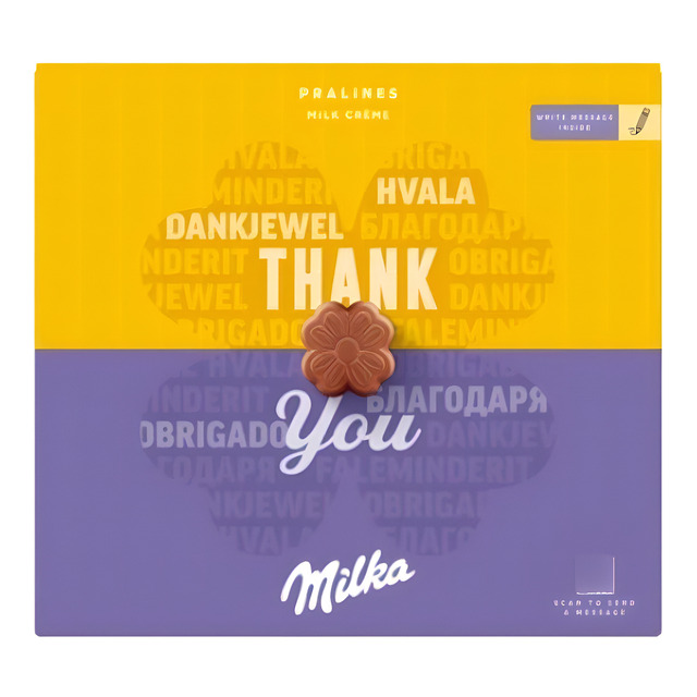 Caixa De Bombom Mondelez Milka Chocolate ao Leite Praliné Thank You Milka