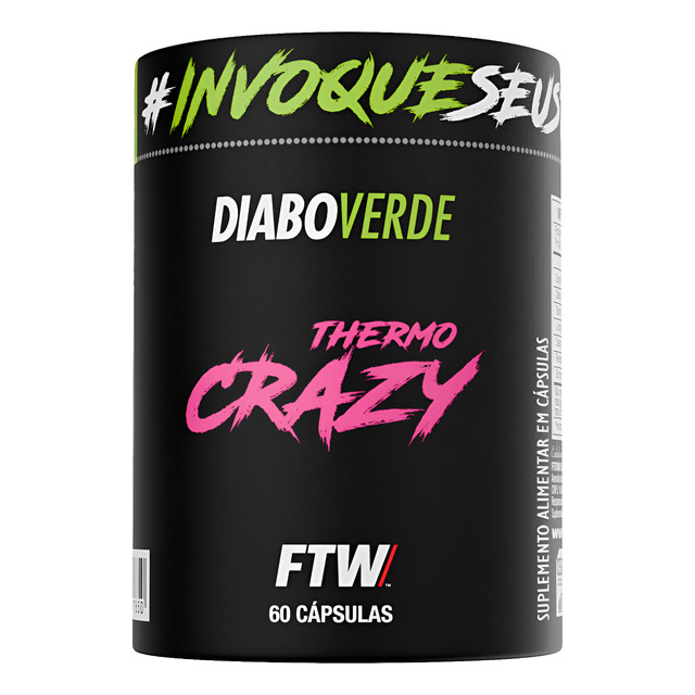 Termogênico Thermo Crazy Pote 60 cáps FTW - DIABO VERDE