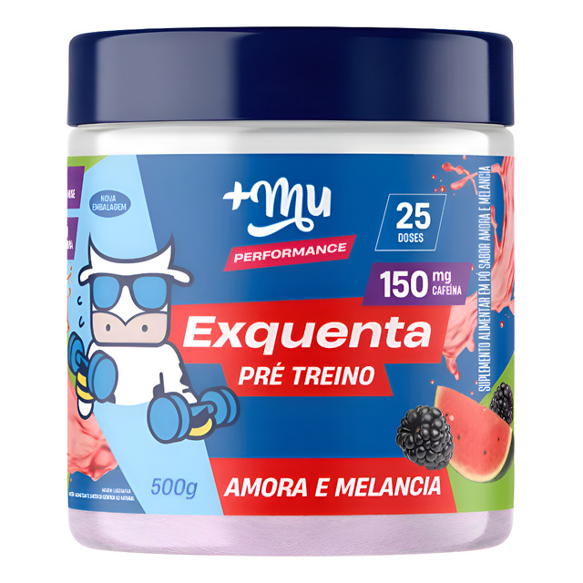 Pré Treino Exquenta Sabor Amora e Melancia 500g +Mu