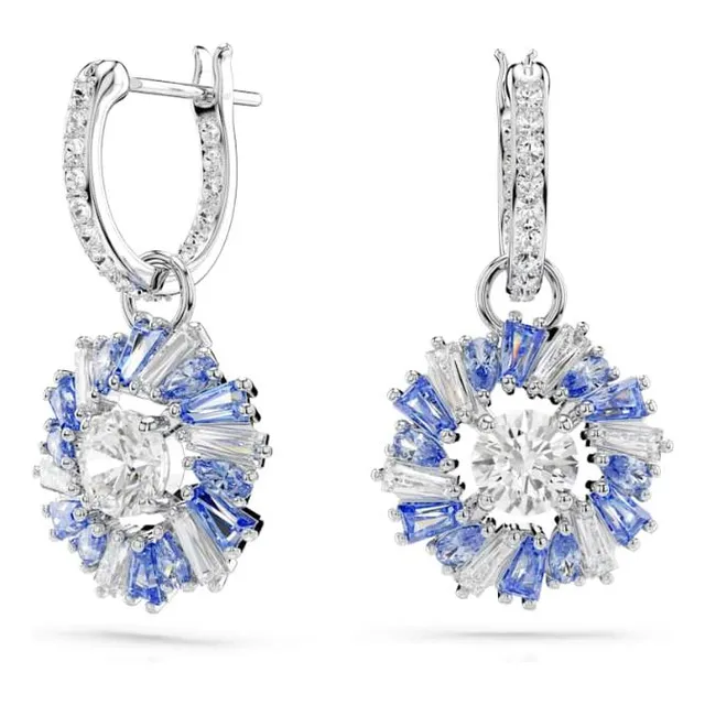 Brincos Swarovski Idyllia Flor Azuis
