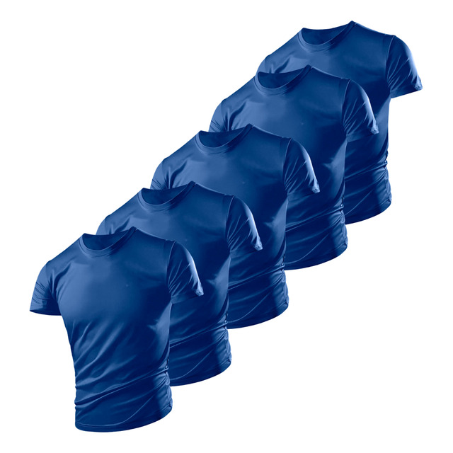 Kit 5 Camisetas Lisas Masculinas Básica Dry Fit Tradicional