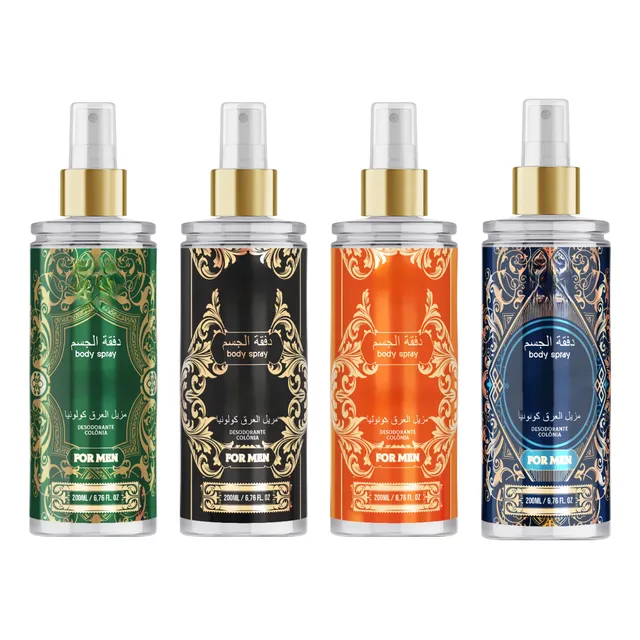 Body Splash Arabe Kit C4un 200ml Perfume Masculino De Luxo