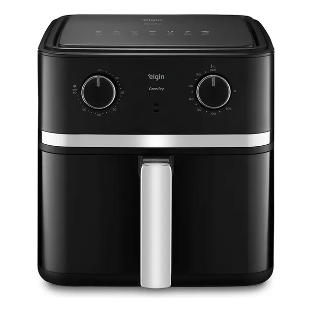 Fritadeira Elétrica Air Fryer Gran Fry Elgin - 8 Litros Preto