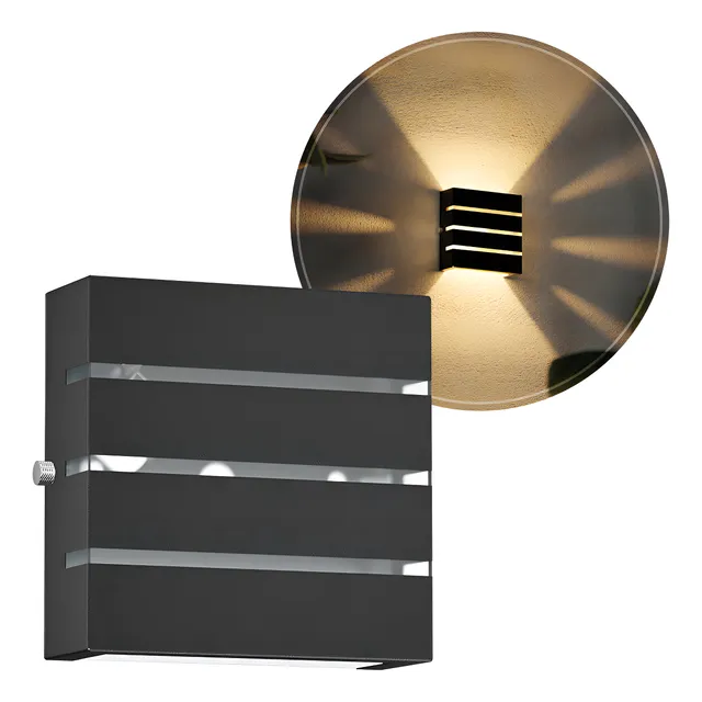 Arandela Parede Muro Externa Interna Slim Alumínio G9 Preto Mf123