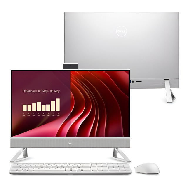 Computador All-in-one EC24250 com tela de 23.8 polegadas Intel Core I5 8gb RAM 1TB Windows 11 Branco Dell