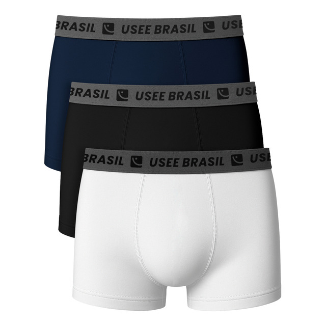 Kit 3 Cuecas Masculina Box Boxer Algodão Cotton Usee Brasil
