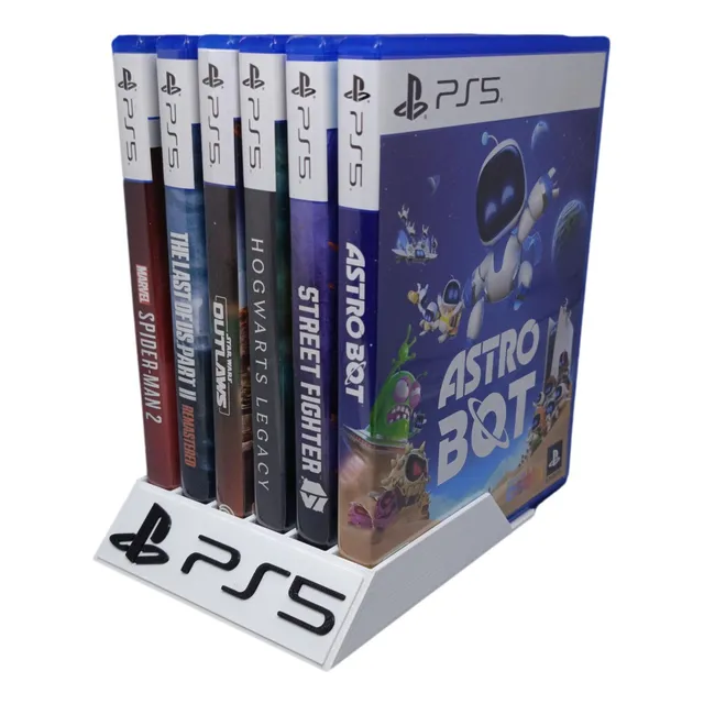 Suporte Organizador Para 6 Jogos Do Ps5 Playstation 5 Cor Branco