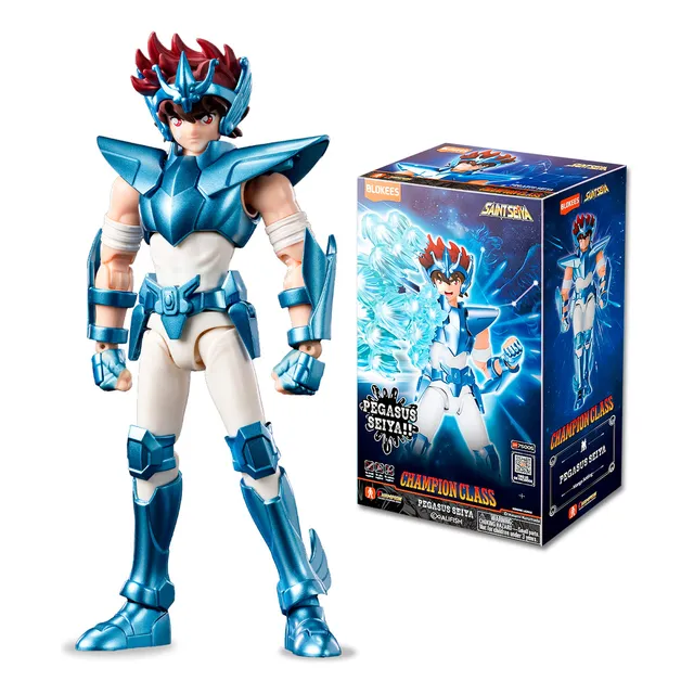Boneco Montável Blokees Cavaleiros do Zodíaco Seiya de Pégaso