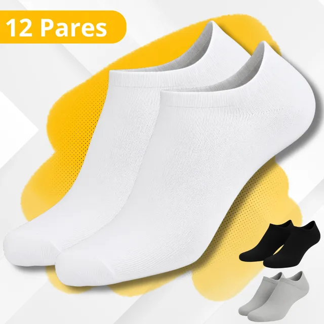 Kit 12 Pares Meia Soquete Cano Curto Unissex Original Adulto