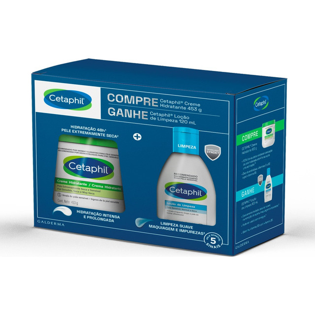 Kit Creme 453g + Loção De Limpeza 120ml Cetaphil