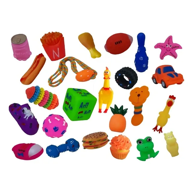 Kit 12 Brinquedos Mordedor Pet Cachorro Filhotes Porte Médio