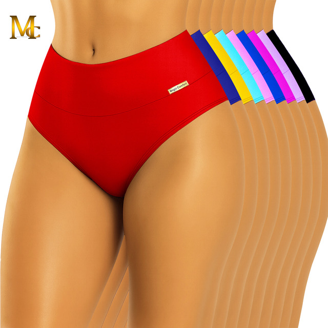 Kit Com 10 Lindas Calcinha Cós Alto Cores Atacado Revenda