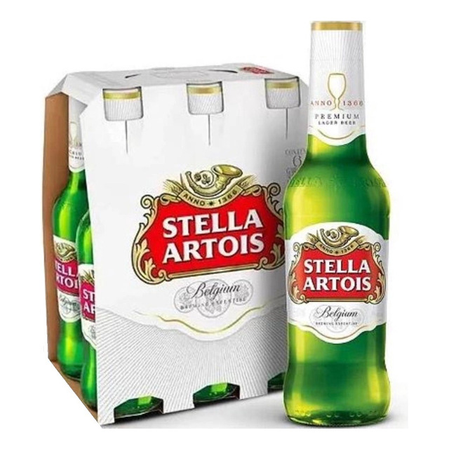 Pack Cerveja Premium Stella Artois Ln 330ml - 6 Unidades
