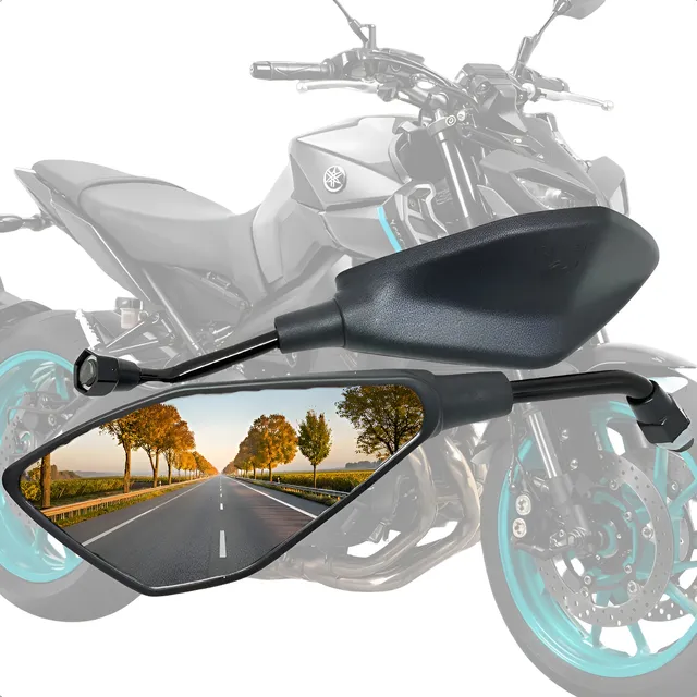 Par Retrovisor Mini Kawasaki Z400 Haste Curta Rosca Yamaha