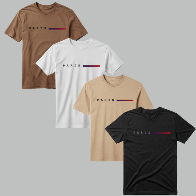 Kit Com 4 Camisetas Masculina