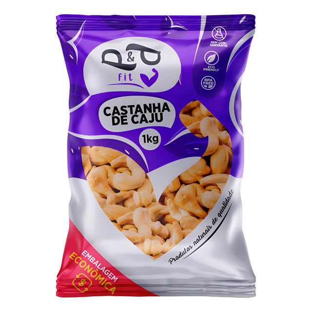 Castanha De Caju 1kg Torrada Com Sal - P&p