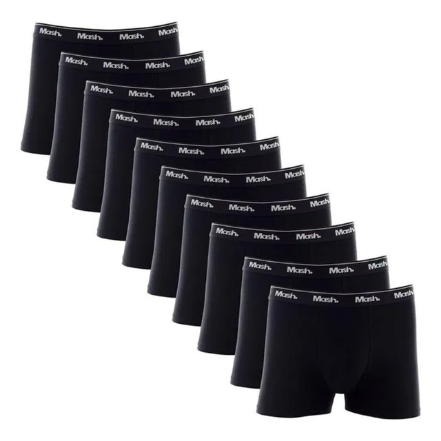 Kit 10 Cuecas Boxer Algodão Mash Box Cotton Masculina
