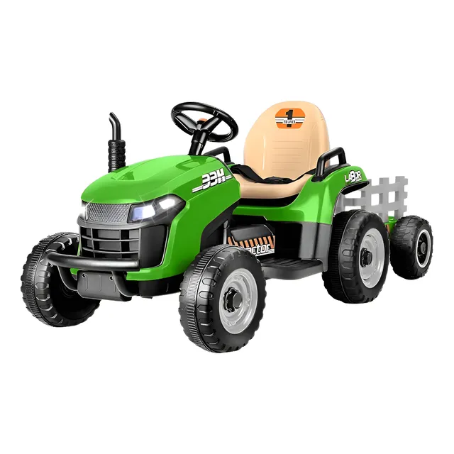 Trator Elétrico Infantil C/controle 2 Marcha Verde Maxi Toys