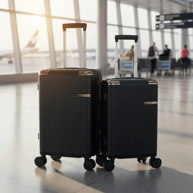 Conjunto 2 Mala De Viagem Bordo Fibra Abs Rodas 360°