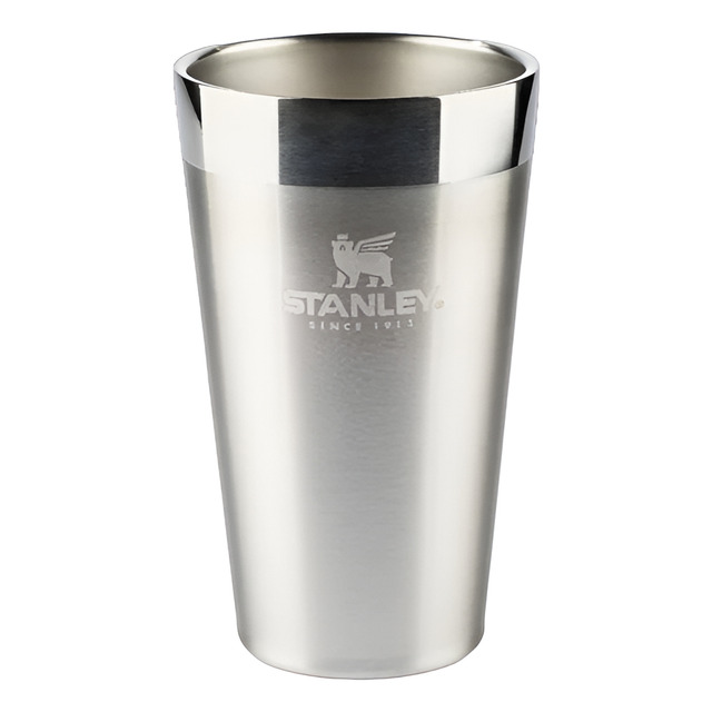 Copo térmico Stanley Pinta liso color Stainless Steel - 473mL