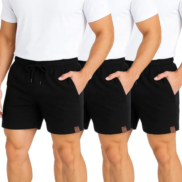 Kit 3 Short De Linho Masculino Básico Mauricinho Premium