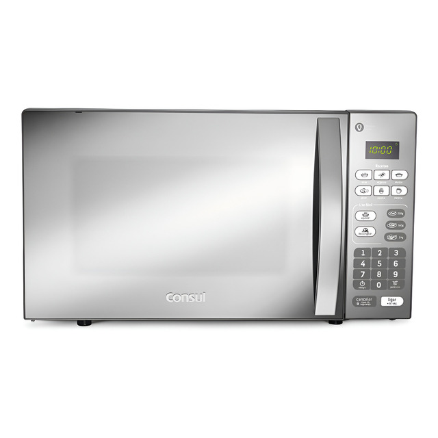 Micro-ondas CM020BF 20 Litros Espelhado com Função Descongelar Cor Cinza e Inox Consul