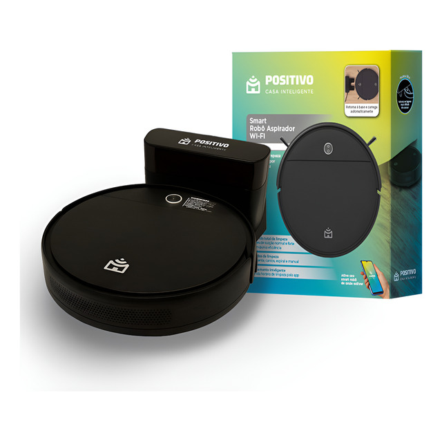 Smart Robô Aspirador Wi-fi Pra90 Positivo Casa Inteligente 3 Em 1 Varreaspirapassa Pano Retorna Para Base Control
