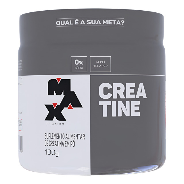 Creatina Monohidratada (100g) - 100% Pura - Max Titanium Sabor Without flavor