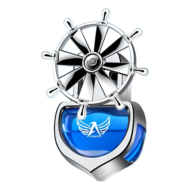 Difusor Aromatizador Ambiente Carro Solar Rotativo Automátic Azul Básica-oceano Sutil