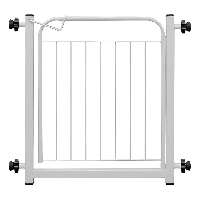 Grade Portão Porta Proteção Pets Crianças C/ Extensor Cor Branco aramado 69cm