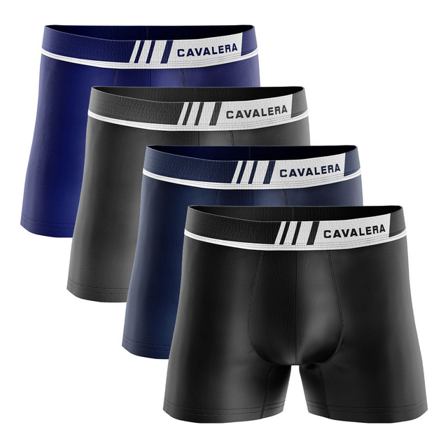 Kit 4 Cuecas Boxer Cavalera Sem Costura Masculino Poliamida